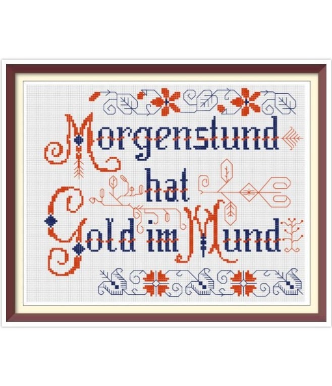 Vintage German Household Mottos Cross Stitch Pattern (PDF) - Image 2