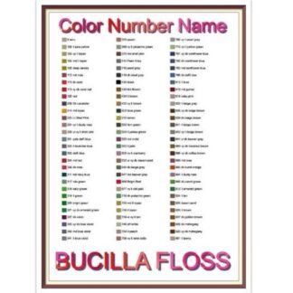 Bucilla Thread Color Chart: Cross Stitch Inventory (PDF)