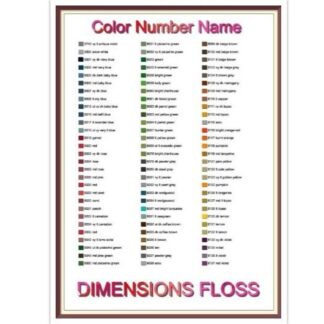 Dimensions Thread Color List: Cross Stitch Chart Inventory (PDF)