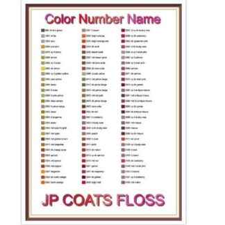 JP Coats Thread Color Chart: Cross Stitch Inventory (PDF)