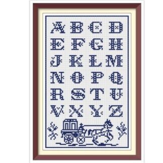 Alphabet Antique Sampler Cross Stitch Pattern: 19th Century Reproduction (PDF)