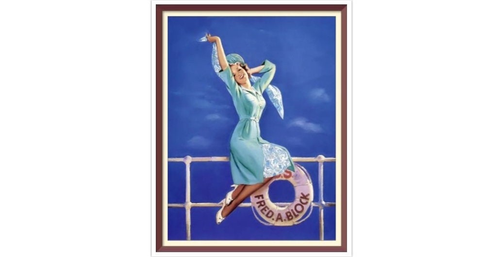 Vintage Pin Up Girl Cross Stitch Pattern: Full Stitches (PDF)