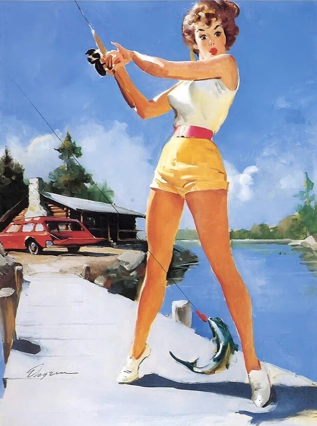 Vintage Pin Up Girl - Cross Stitch Pattern Counted PDF - Full Cross Stitches - 4 Sizes - Image 2