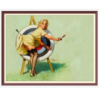 Vintage Pin Up Girl - Cross Stitch Pattern Counted PDF - Full Cross Stitches - 4 Sizes