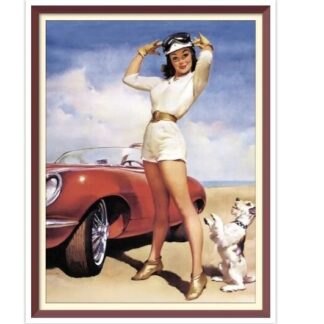 Vintage Pin Up Girl - Cross Stitch Pattern Counted PDF - Full Cross Stitches - 4 Sizes