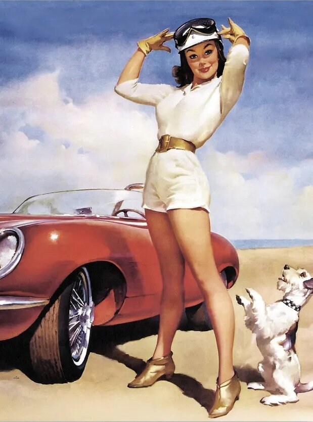 Vintage Pin Up Girl - Cross Stitch Pattern Counted PDF - Full Cross Stitches - 4 Sizes - Image 2