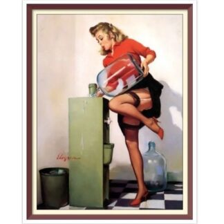 Vintage Pin Up Girl - Cross Stitch Pattern Counted PDF - Full Cross Stitches - 4 Sizes