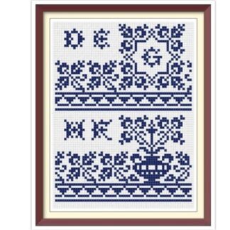 Antique Sampler Cross Stitch Pattern: Borders and Motifs (PDF)