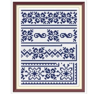 Antique Borders Cross Stitch Pattern: 1890 Sampler (PDF Pattern)