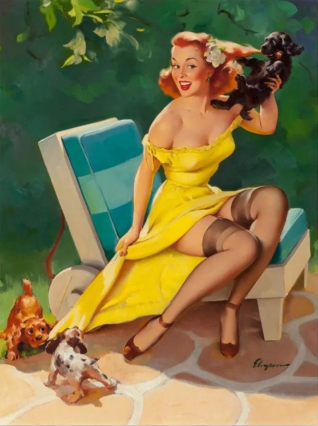 Vintage Pin Up Girl - Cross Stitch Pattern Counted PDF - Full Cross Stitches - 4 Sizes - Image 2