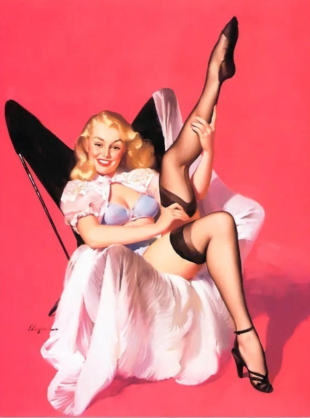 Vintage Pin Up Girl - Cross Stitch Pattern Counted PDF - Full Cross Stitches - 4 Sizes - Image 2