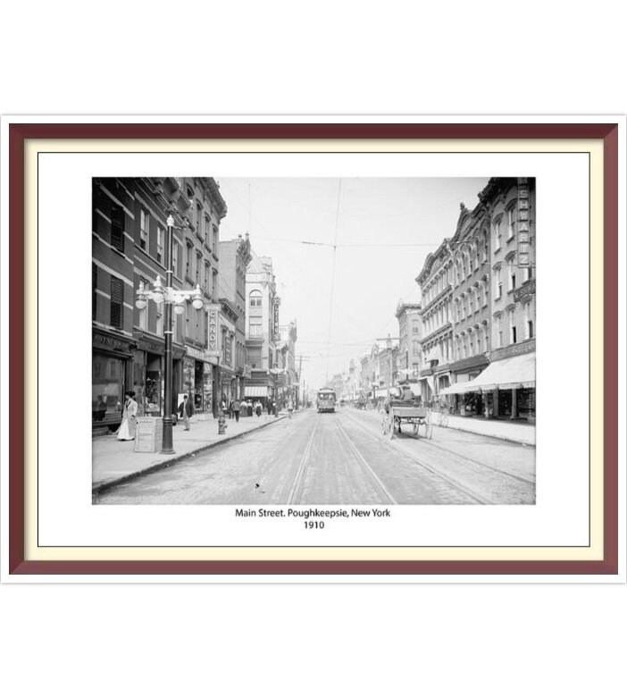 Retro Poughkeepsie NY Cross Stitch Pattern: 1910 Main Street (PDF)