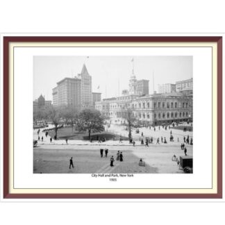 Retro New York City Hall Cross Stitch Pattern (PDF Download)