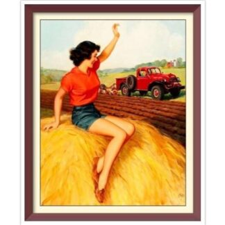 Vintage Pin Up Girl - Cross Stitch Pattern Counted PDF - Full Cross Stitches - 4 Sizes