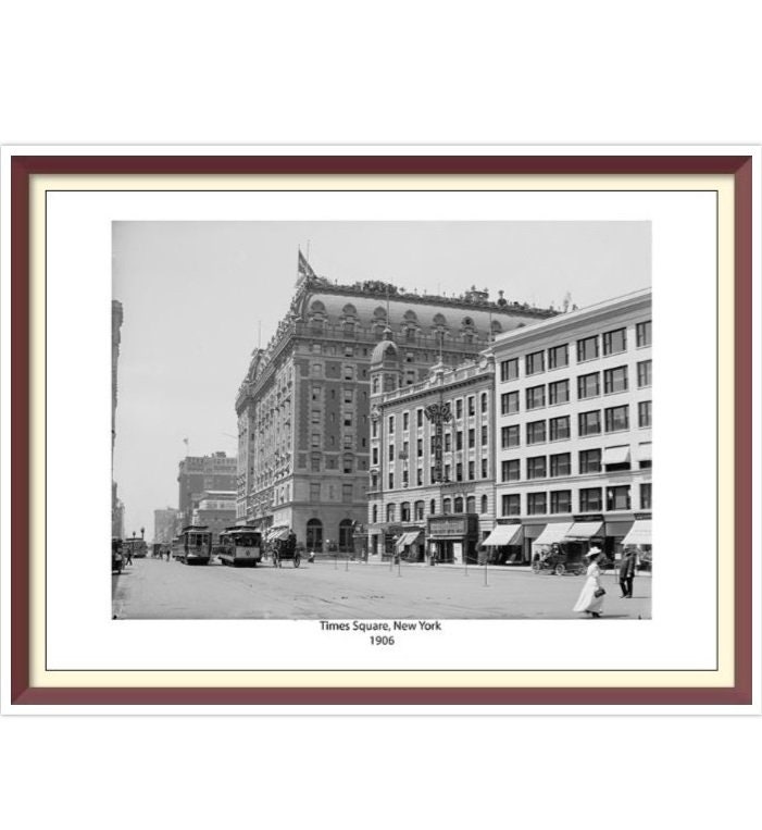 Time Square Cross Stitch Pattern: Retro New York 1906 (PDF)