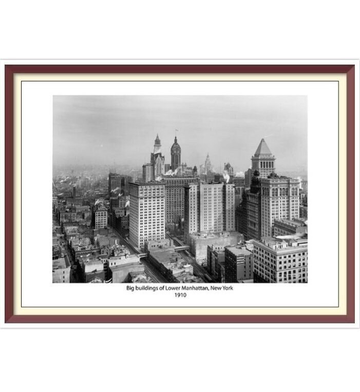 Vintage NYC Cross Stitch Pattern: Lower Manhattan Buildings (PDF)