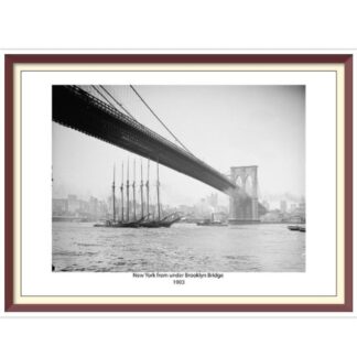 Brooklyn Bridge Cross Stitch Pattern: Retro New York 1903 (PDF)