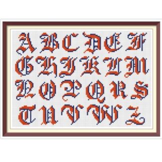 Alphabet Cross Stitch Pattern: Antique Sampler, 19th Century (PDF)