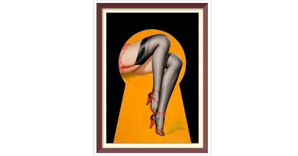 Vintage Pin Up Girl - Cross Stitch Pattern Counted PDF - Full Cross Stitches - 4 Sizes