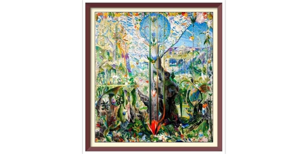 Vintage Tree of Life Cross Stitch Pattern: Joseph Stella Art (PDF)
