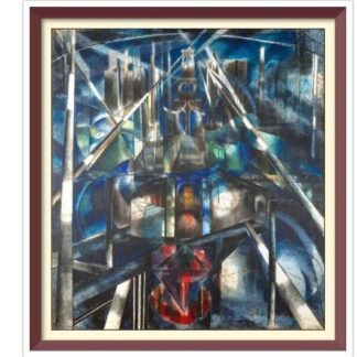 Brooklyn Bridge Cross Stitch Pattern: Joseph Stella Vintage Art (PDF)