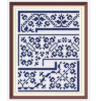 Antique Sampler Cross Stitch Pattern: Borders and Corners (PDF Pattern)