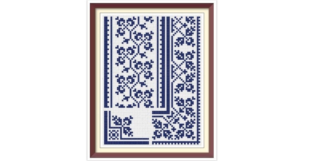 Antique Borders Cross Stitch Pattern: 1890s Sampler (PDF Pattern)