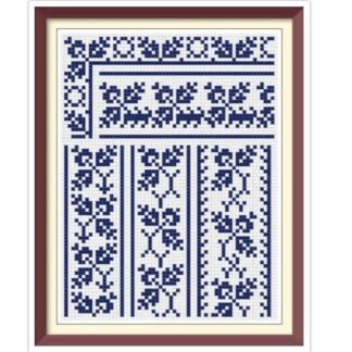 Antique Sampler Cross Stitch Pattern: Borders and Motifs (PDF Pattern)