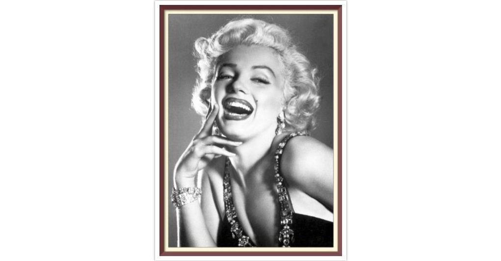 Marilyn Monroe - Cross Stitch Pattern - PDF Counted Vintage Full Cross Stitches - 4 Sizes