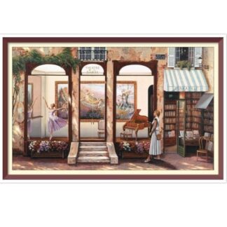 Street - Cross Stitch Pattern - PDF Counted Vintage  Full Cross Stitches - 4 Sizes