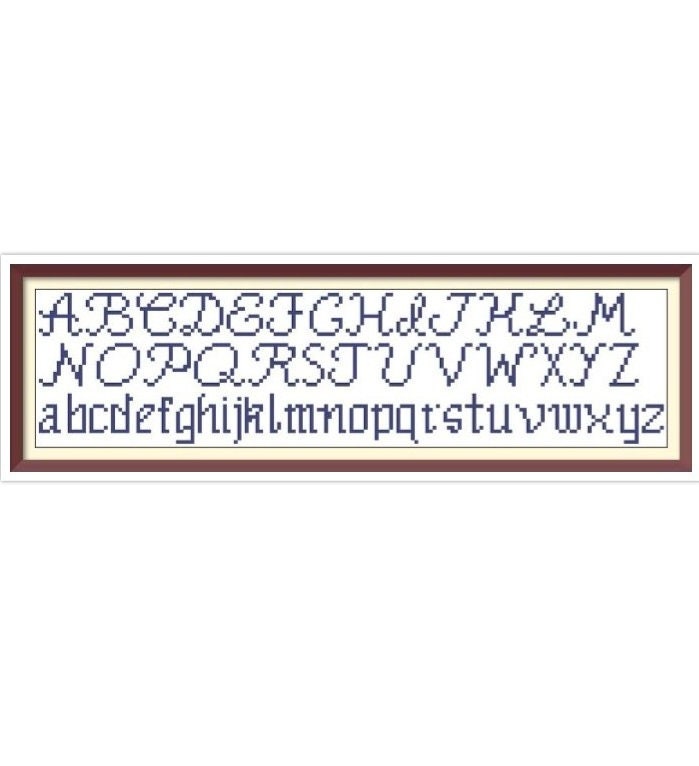 Vintage Alphabet Cross Stitch Pattern: Counted Letters (PDF Pattern)