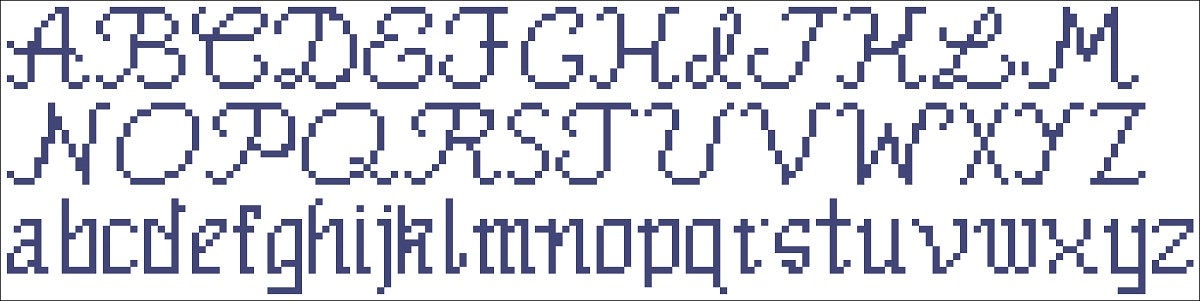 Vintage Alphabet Cross Stitch Pattern: Counted Letters (PDF Pattern) - Image 2