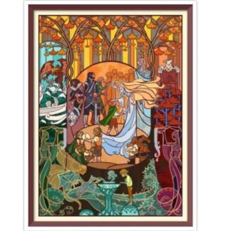 Fantasy Cross Stitch Pattern PDF Counted Vintage Full Cross Stitches 4 Sizes