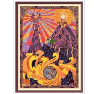 Cross Stitch Pattern Stained Glass PDF Counted Vintage  Full Cross Stitches  4 Sizes