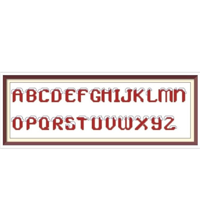 Vintage Alphabet Cross Stitch Pattern: Counted Letters (PDF Pattern)