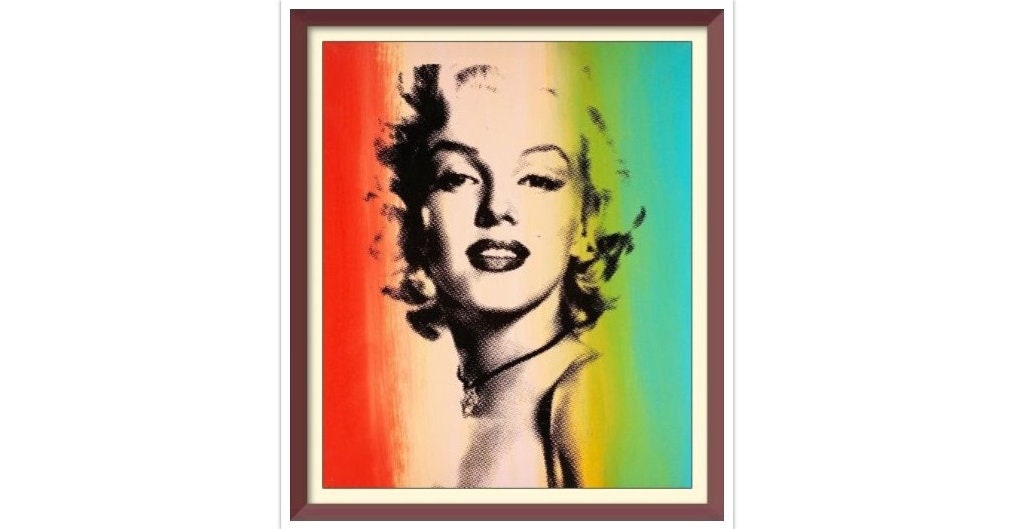 Marilyn Monroe - Cross Stitch Pattern - PDF Counted Vintage Full Cross Stitches - 4 Sizes