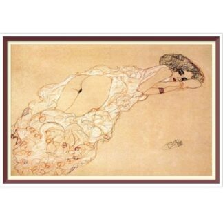 Klimt Reclining Woman Vintage Cross Stitch Pattern (PDF)