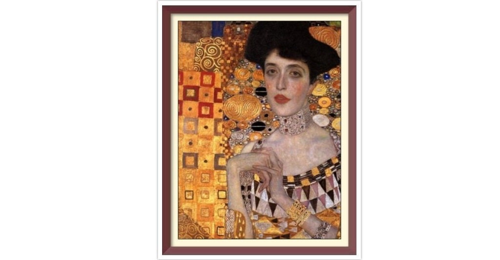 Klimt's Adele Bloch-Bauer I Cross Stitch Pattern (PDF)