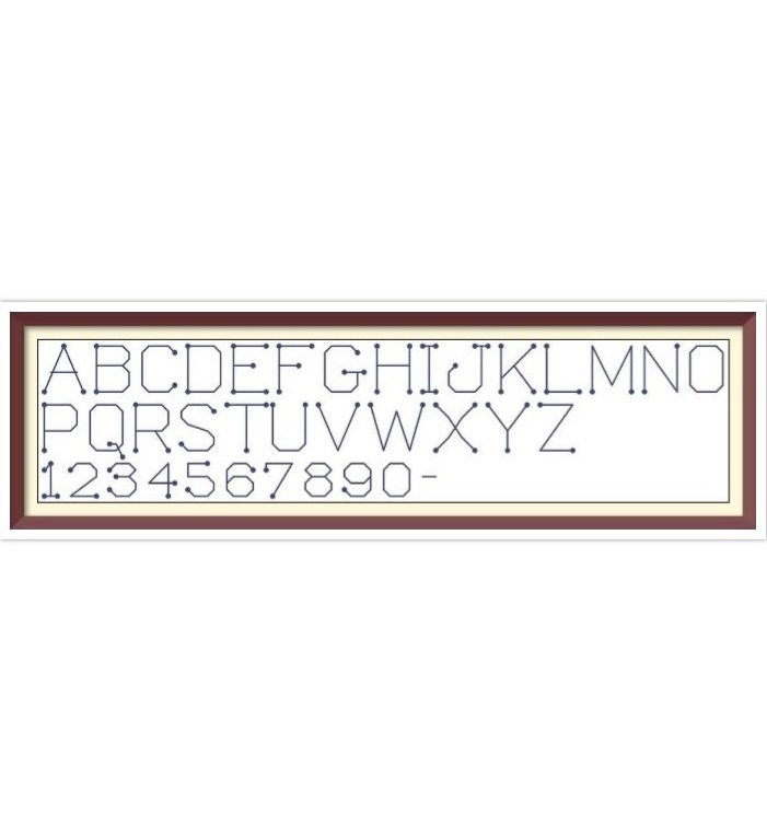 Alphabet - Cross Stitch Pattern - PDF Counted Vintage Back Stitches Pattern - Letters