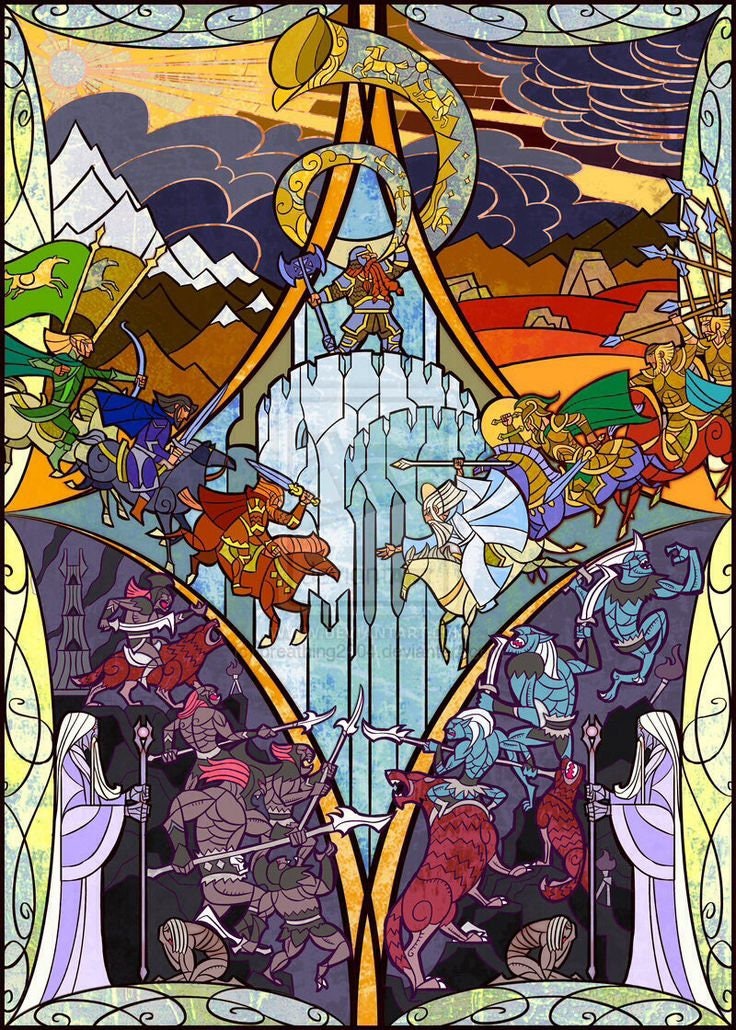 Cross Stitch Pattern Stained Glass PDF Counted Vintage Full Cross Stitches 4 Sizes - Image 2