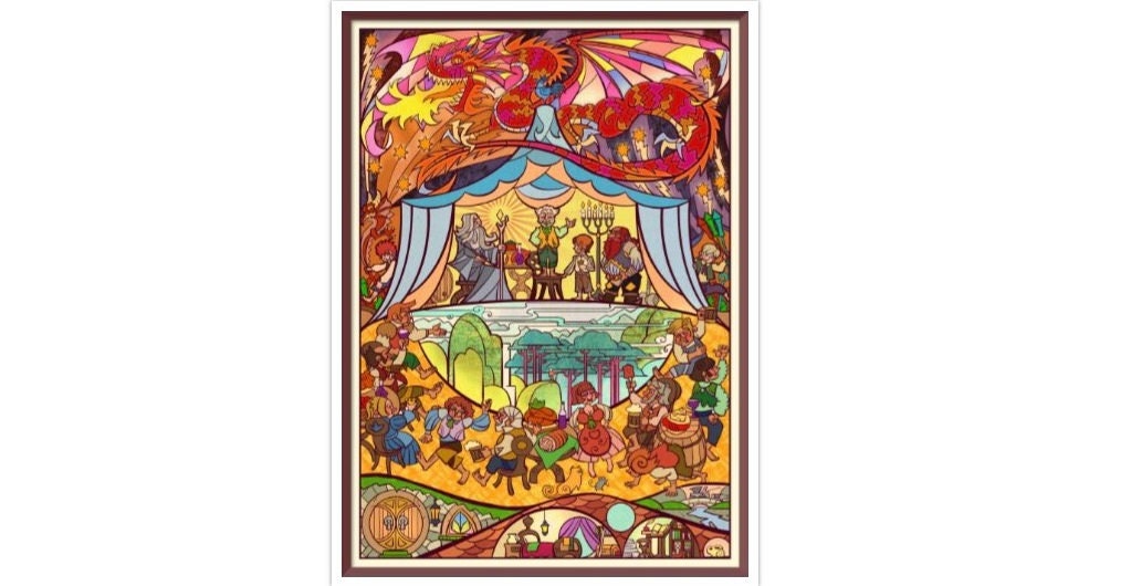 Fantasy Cross Stitch Pattern PDF Counted Vintage Full Cross Stitches 4 Sizes