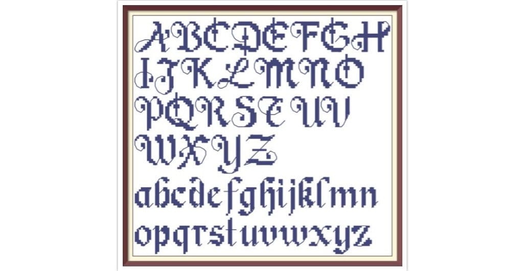 Vintage Alphabet Cross Stitch Pattern: Counted Letters (PDF Pattern)