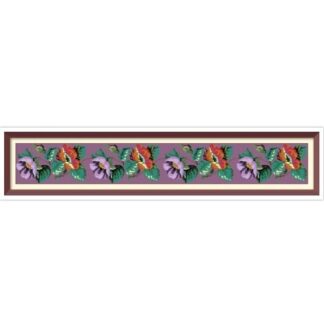 Antique Floral Border Cross Stitch Pattern: Berlin Embroidery (PDF)