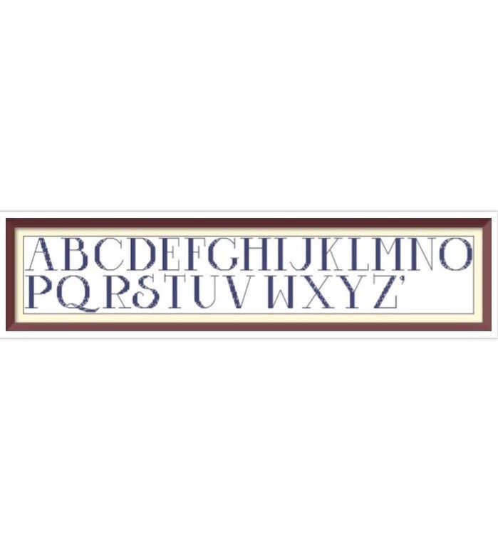 Vintage Alphabet Cross Stitch Pattern: Counted Letters (PDF Pattern)