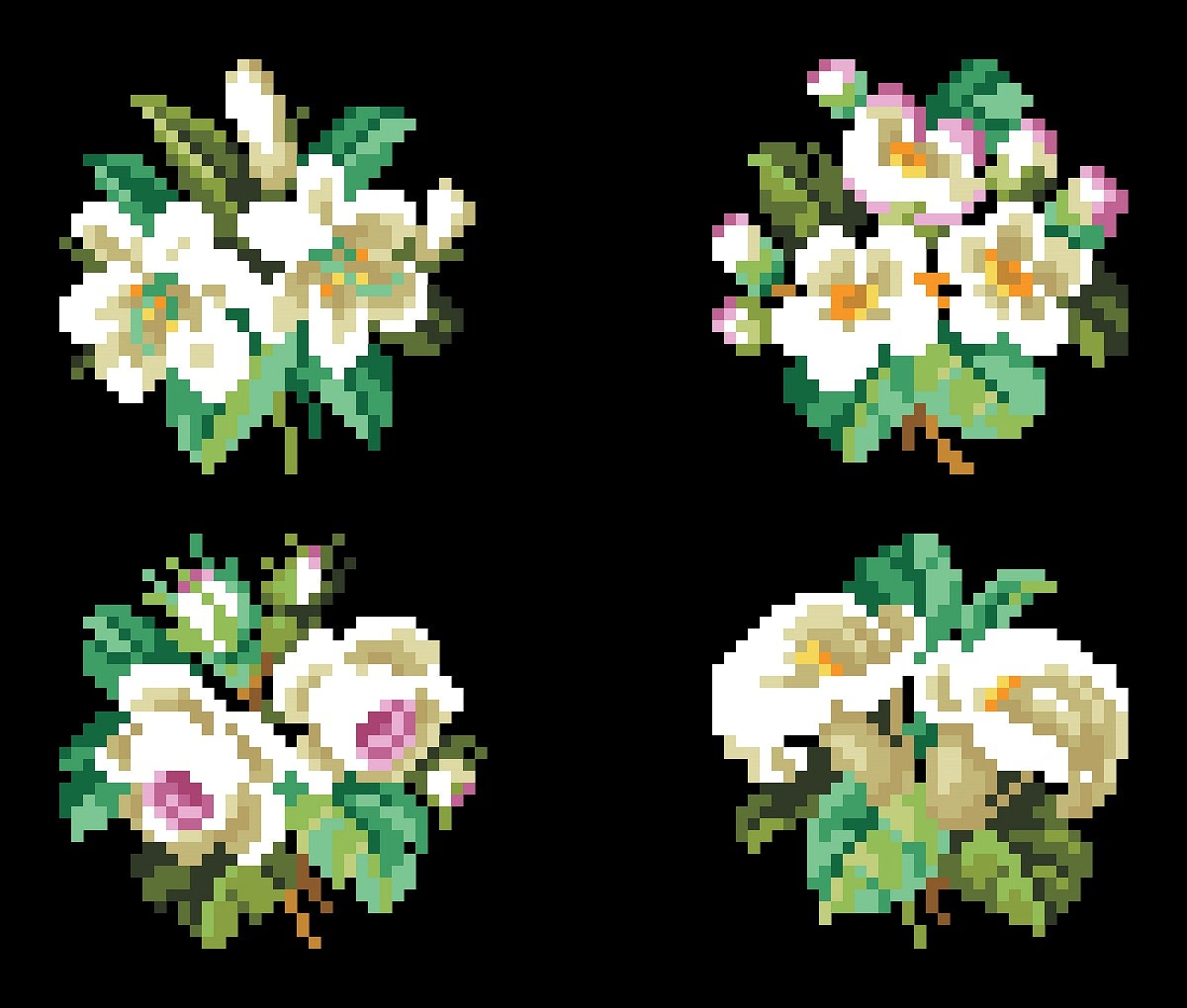 Miniature Bouquet Cross Stitch Pattern: Antique Berlin Embroidery (PDF) - Image 3