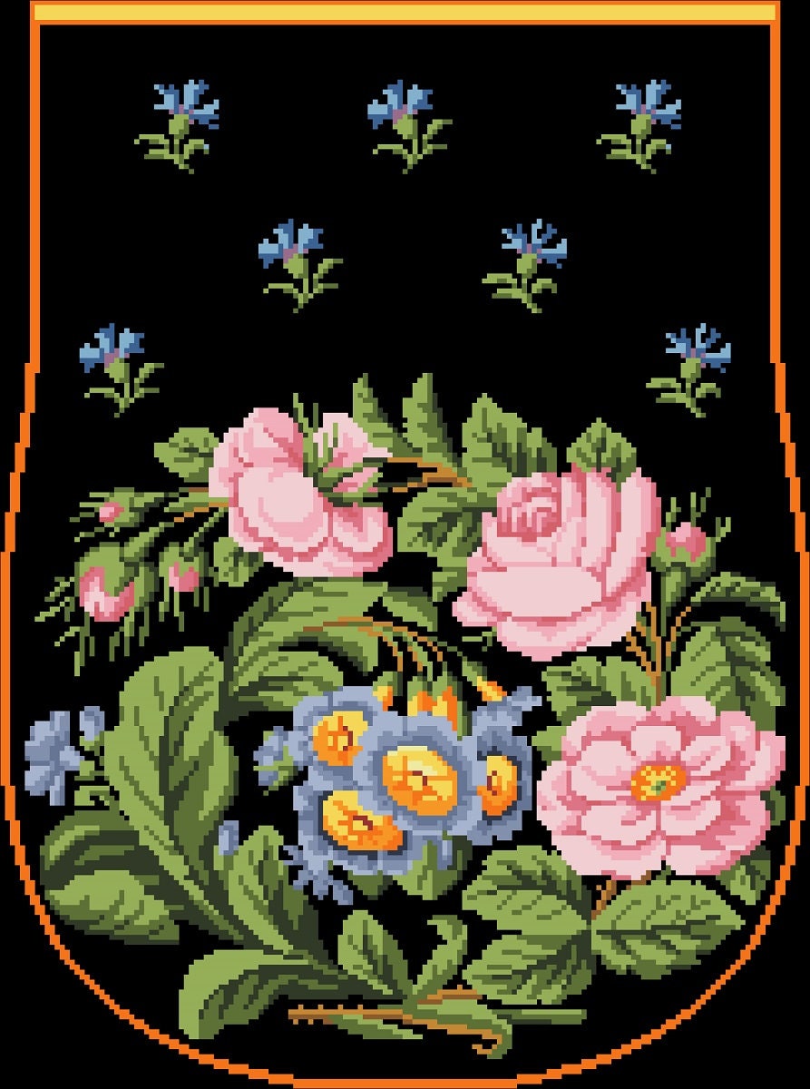 Roses Bag Cross Stitch Pattern: Antique Berlin Embroidery (PDF) - Image 3