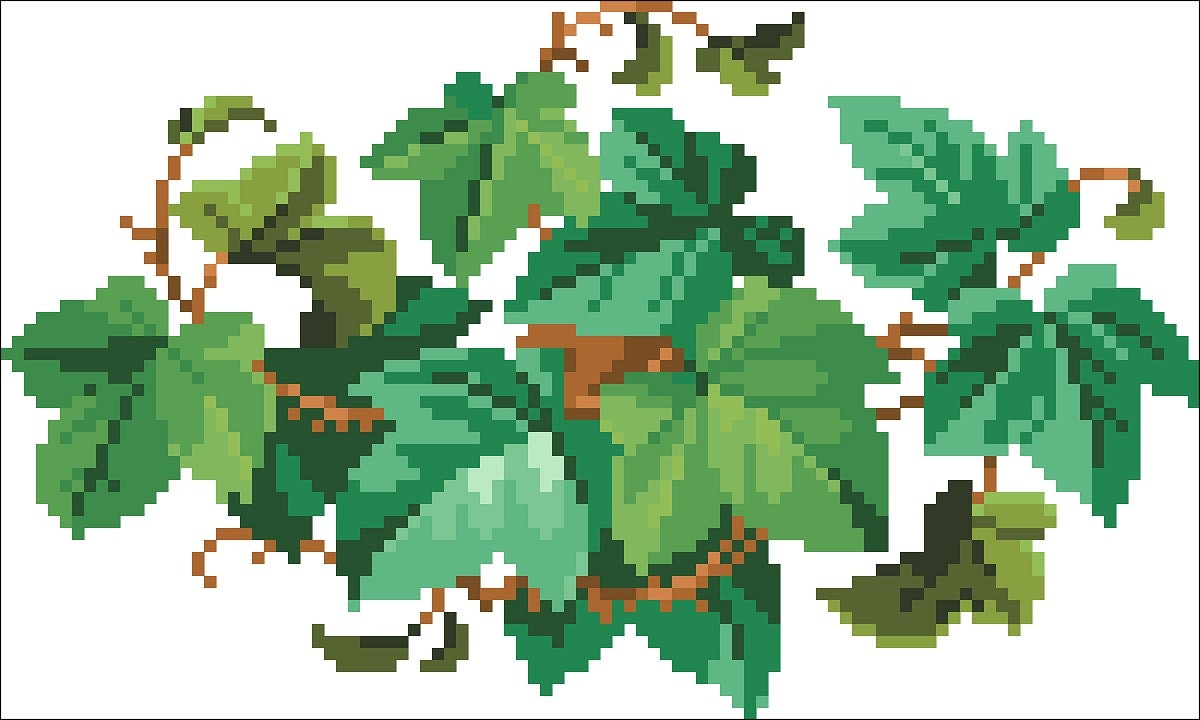 Ivy - Cross Stitch Pattern - PDF Counted Antique Cross Stitches - Berlin Embroidery - Image 2