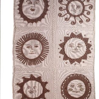 Sun Visions Afghan and Pillow Knitting Pattern: Vintage Country Decor (PDF)