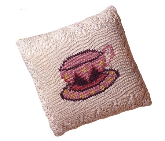 Tea Time Lace Afghan and Pillow Knitting Pattern: Vintage Country Decor (PDF) - Image 3