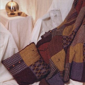 Gentleman's Sampler Afghan and Pillow Knitting Pattern: Vintage Home Decor (PDF)